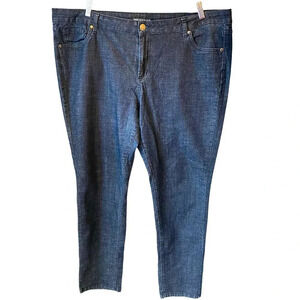 Fashion To Figure Jeans Pants Dark Blue Women Plus Size 20 Pockets